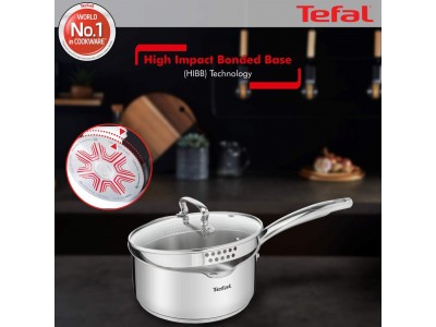 Tefal Duetto Plus Sauce Pan 18 cm with Glass Lid SS