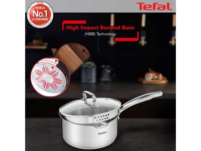 Tefal Duetto Plus Sauce Pan 16 cm with Glass Lid SS