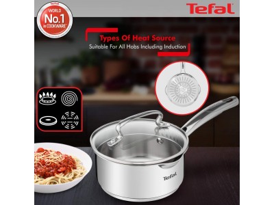 Tefal Duetto Plus Sauce Pan 16 cm with Glass Lid SS