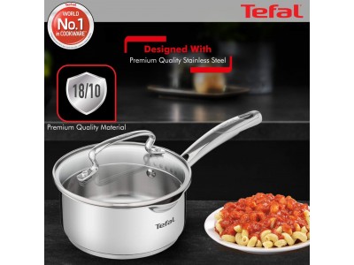 Tefal Duetto Plus Sauce Pan 18 cm with Glass Lid SS